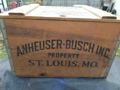 Vintage Budweiser Wooden Crate Box Centennial 1876-1976 Anheuser Busch