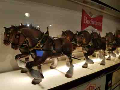 Rare Budweiser Champion Clydesdale Team Light And Sign, Vintage 1960s  No damage