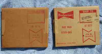 Two Boxes 1971? Vintage BUD MAN 10 SETS-Stickers Decals NOS MINT! BUDWEISER