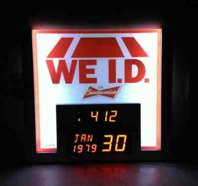 2015 BUDWEISER.WE ID MUST BE BORN ON OR BEFORE THIS DATE SIGN. POP SOURCE.18X20