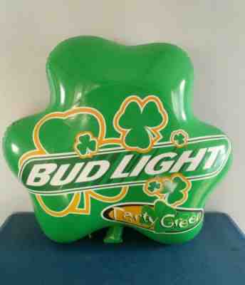 (L@@K) Budweiser & Bud Light Inflatable Blow Up Shamrock St Patrick’s Day