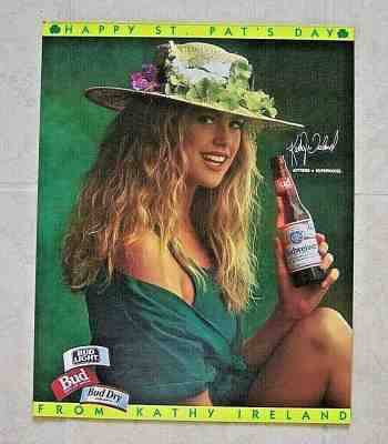 Kathy Ireland St. Pat's Day Budweiser Poster 