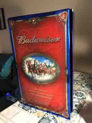 Budweiser Millennium Holiday Limited Edition Collectors Bottle & 4 Glasses Set