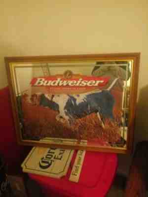 Rare Budweiser Hunting Dog Mirror