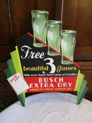 Busch Extra Dry Aisle Sign Cardboard Litho Display 