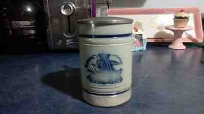 VERY EARLY ANHEUSER BUSCH BUDWEISER STEIN STONEWARE 1880'S VERY RARE GR8 SHAPE