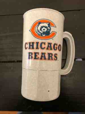 Vintage Budweiser Chicago Bears Mug Plastic 80s Super Liter