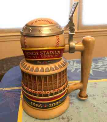 Budweiser 2007 St. Louis Cardinals Stein Anheuser-Busch Stadium CS682 COA w/Box