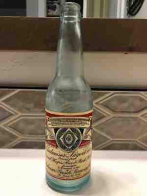 Vintage 1878-1917 Budweiser Lager Paper Label 12 Oz Beer Bottle Pre-Prohibition