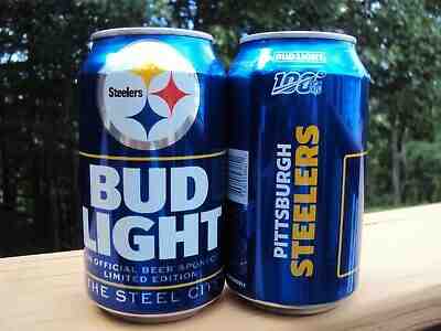  2019 BUD LIGHT Kickoff * PITTSBURGH STEELERS* 12 oz.beer can STEELERS BUDWEISER