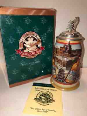 1999 Budweiser The Golden Age Of Brewing Circa 1898 Club Membership Stein New