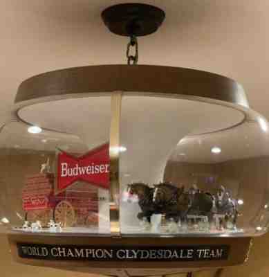 Vintage Budweiser Clydesdale Parade Rotating Carousel Light