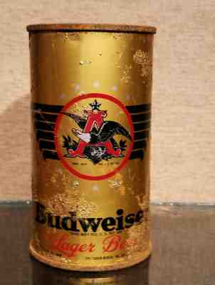 OLD SCHOOL 1937 BUDWEISER OI IRTP FLAT TOP BEER CAN ST LOUIS MO ANHEUSER BUSCH