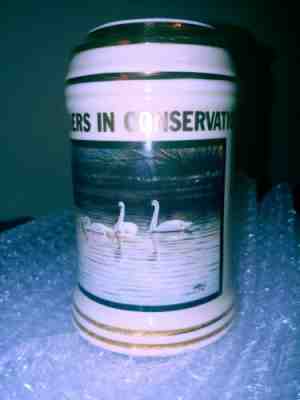 Rare Michigan Budweiser Ducks Unlimited 1992 Autographed Signed Stein 6/125