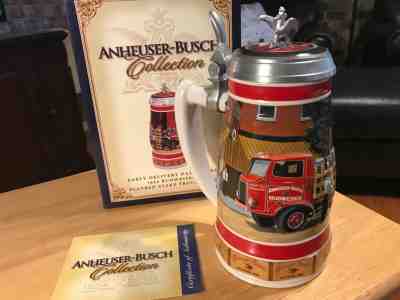 Anheuser Busch Budweiser 1934 Budweiser Flatbed Stake Truck Stein CS616 COA