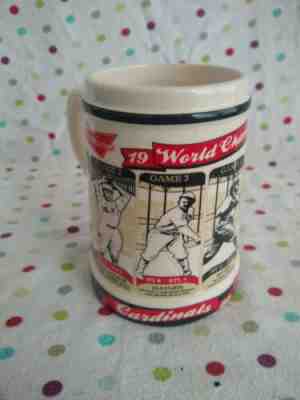 VINTAGE BUDWEISER 1926 WORLD CHAMPIONSHIP CARDINALS VS. YANKEES MUG!   