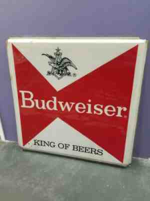 1974 - 1977 Budweiser Poly Sign 4'x4' Vintage 