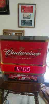 Anheuser Busch Budweiser Dale Earnhardt Jr Racing Showcase Digital Clock NIB