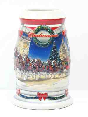 2001 Budweiser Holiday Stein Holiday at the Capital with Box