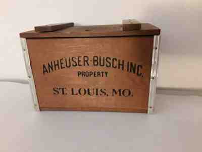 VINTAGE ANHEUSER-BUSCH MINIATURE WOODEN BUDWEISER BEER CRATE ST. Louis Mo