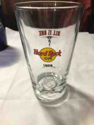 HARD ROCK CAFE   COLLECTOR BEER GLASS--ALL IS ONE---2 OF 4