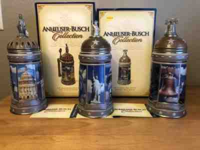 Budweiser Anheuser Busch Landmark Steins Statue of Liberty, Capitol Building