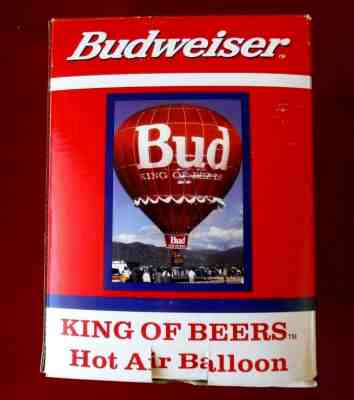 Vtg 1998 BUDWEISER HOT AIR BALLOON Die Cast Ltd. ed. Coin BANK w Box BEER #36017