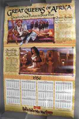 Great Queens of Africa Budweiser 1986 Poster Calendar Anheuser Busch