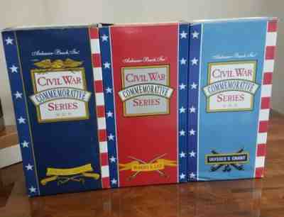 3 Anheuser Busch Civil War Commemorative Series, President Lincoln, LEE, Grant,