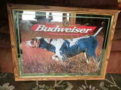 Large Budweiser Hunting Dog Mirror Sign German Shorthair Pointer 27x35 Retriever