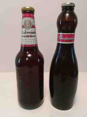 Budweiser Beer Bottles /1876 Rare Embossed Glass & Bud Bowling Pin Bottle 