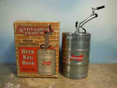 ERTL COLLECTIBLES MINIATURE BUDWEISER BEER KEG METAL BANK