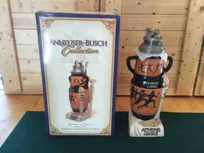 Budweiser Anheuser Busch Athens Olympic Games Stein 2004 VERY RARE BEAUTIFUL