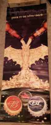 Budweiser halloween banner 5 ft by 22 in 2005 rare htf poster promotional  