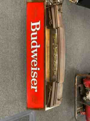 Vintage Budweiser Beer Sign Light Bar Pool Table Room Clydesdale Horses 40