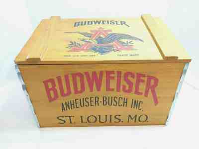 Vintage Anheuser-Busch Budweiser Wood Crate Box 1876 - St. Louis, MO - Very Cool