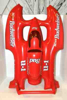 Vintage 1996 Budweiser Inflatable Nitro Hydroplane Speed Boat Bernie Little 34