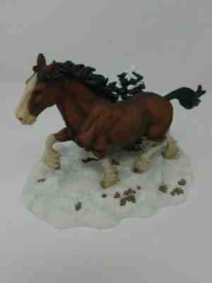 Anheuser Busch CLYD12 Clydesdale Running Free Figurine w/ Box. Please Read