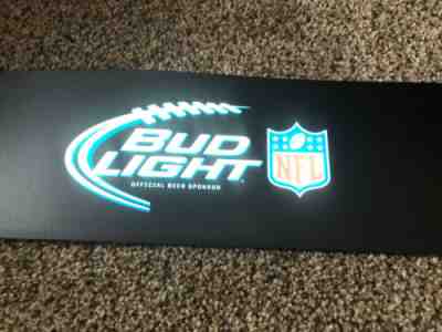 Bud Light Beer NFL Football Motion Moving Sequencing Illuminated Runner Sign Bar