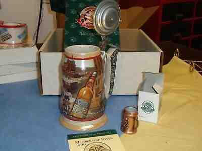 GOLDEN AGE OF BREWING BUDWEISER  MEMBERSHIP STEIN  WITH MINI STEIN GIFT 