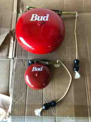 Budweiser Boxing ring bell set of 2 EXCELLENT CONDITION