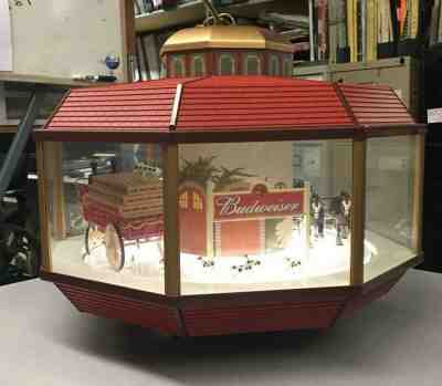 RARE Vintage Budweiser Clydesdale Octagon Carousel - Motion Sign / Light 