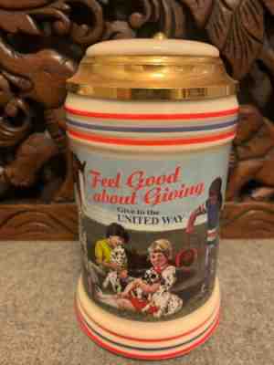 Very Rare Budweiser Stein – 1995 United Way Dalmation Mug