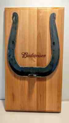 BUDWEISER ONE-OF-KIND ACTUALLY WORN CLYDESDALE HORSESHOE WALL PLAQUE