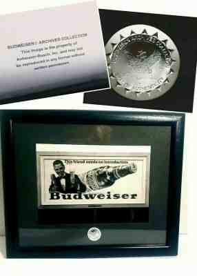 Rare Vintage Budweiser Archive Collection Anheuser Busch,  Seal of Authenticity 