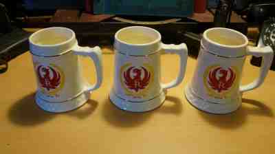 RARE Vintage Sturm Ruger  Employee Gift Stein /Mug, Set of 3, 1974 - 1976, MINT!