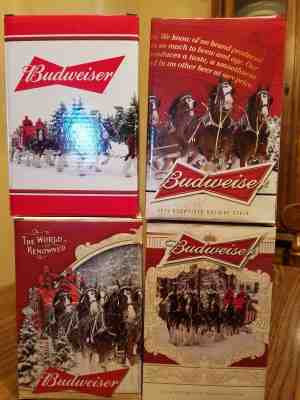 2013 2014 2015 2016 Budweiser Bud Holiday Steins  Clydesdale Christmas Busch AB