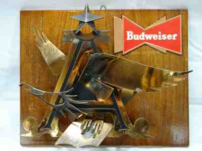 Vintage 1957 Anheuser-Busch Budweiser Flying Eagle Wall Sign 