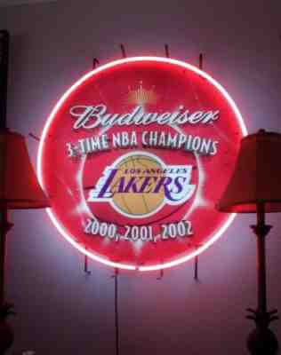 Lakers Marketing Material Beer Sign Kobe Bryant Championship Years Not For Sale