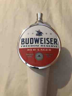 BUDWEISER FREEDOM RESERVE Red Lager Beer Tap Handle 11